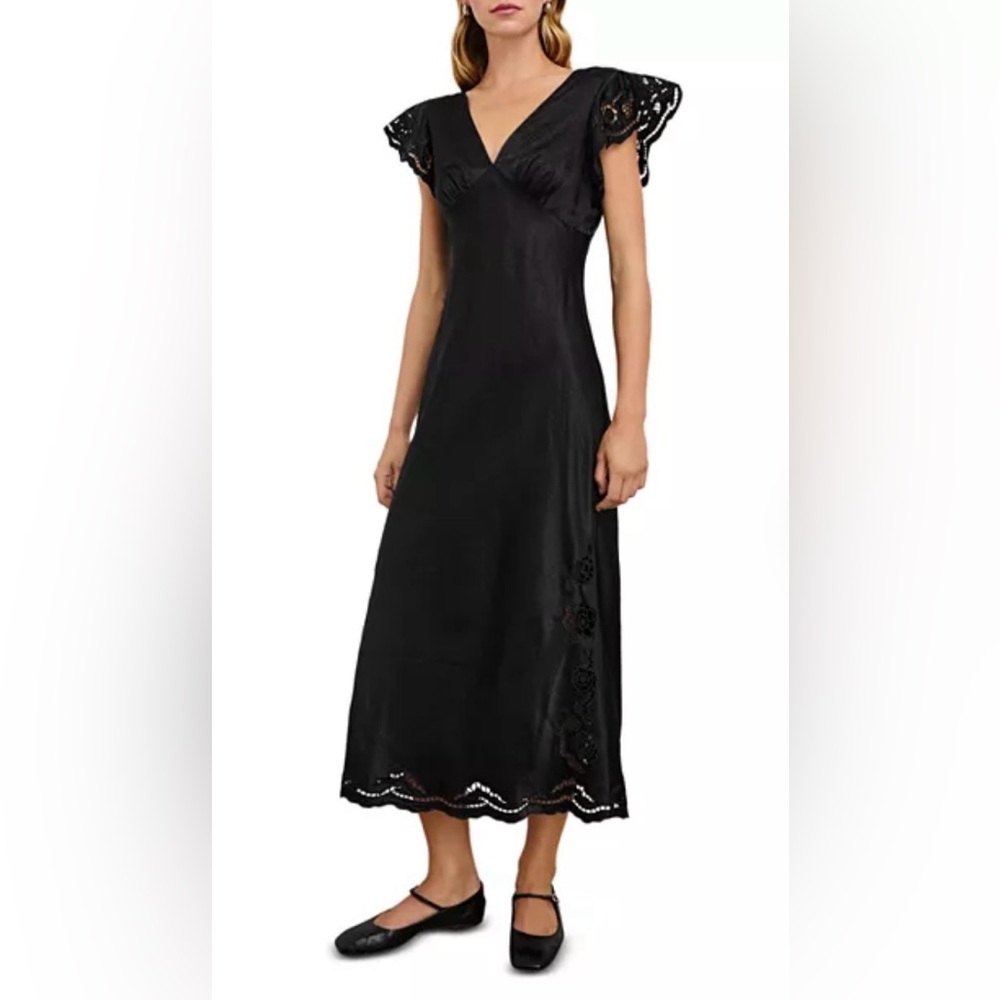 Rails McKenna Lace Trim Midi Dress, NWT size XS